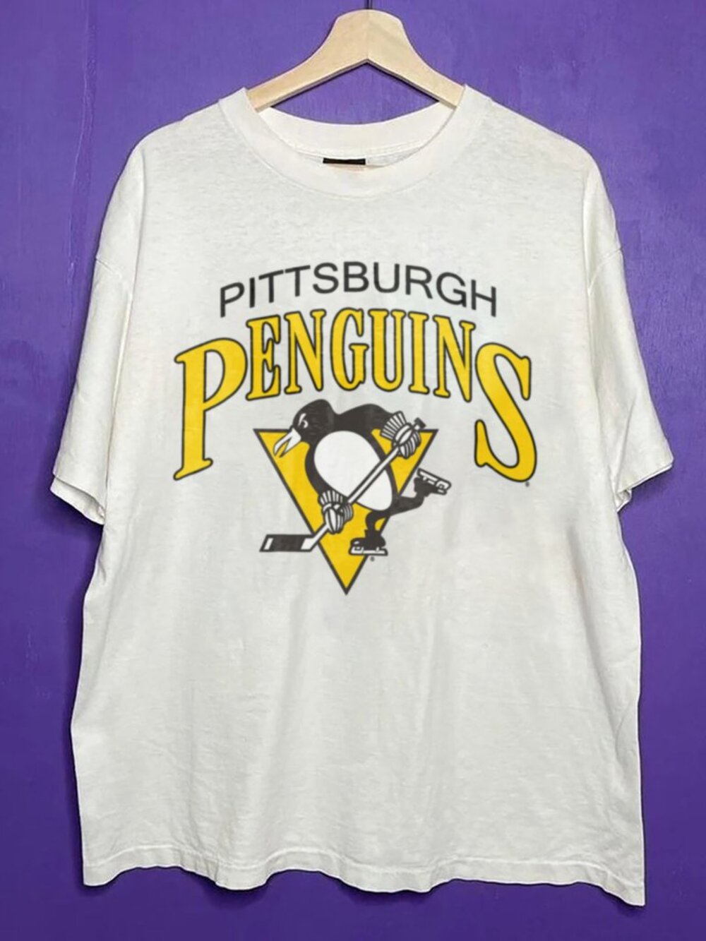Vintage 90s Pittsburgh Penguins Hockey Logo Shirt, Retro NHL Shirt For Men Women